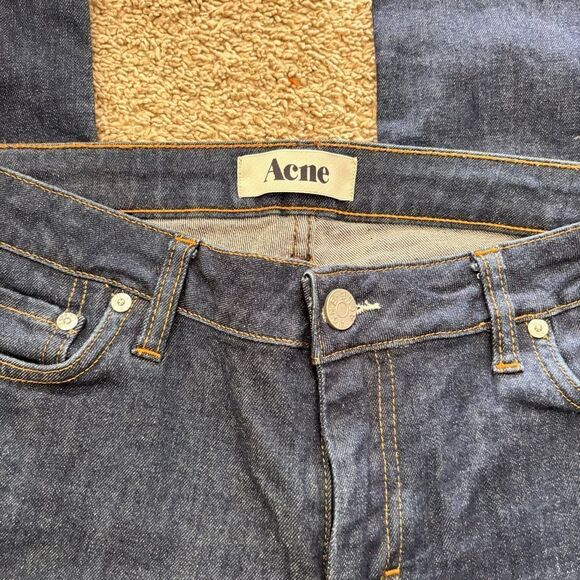 Acne Kex Soft Raw Dark Wash Stretch Skinny Denim Jeans, Size 30/32, EUC - Picture 2 of 5